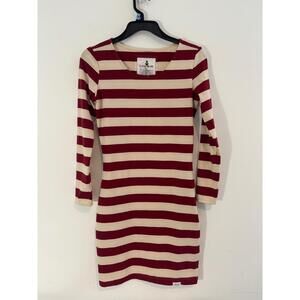 Claudio Milano Women’s Medium 100% Cotton BodyCon Mini Dress Long Sleeve Casual